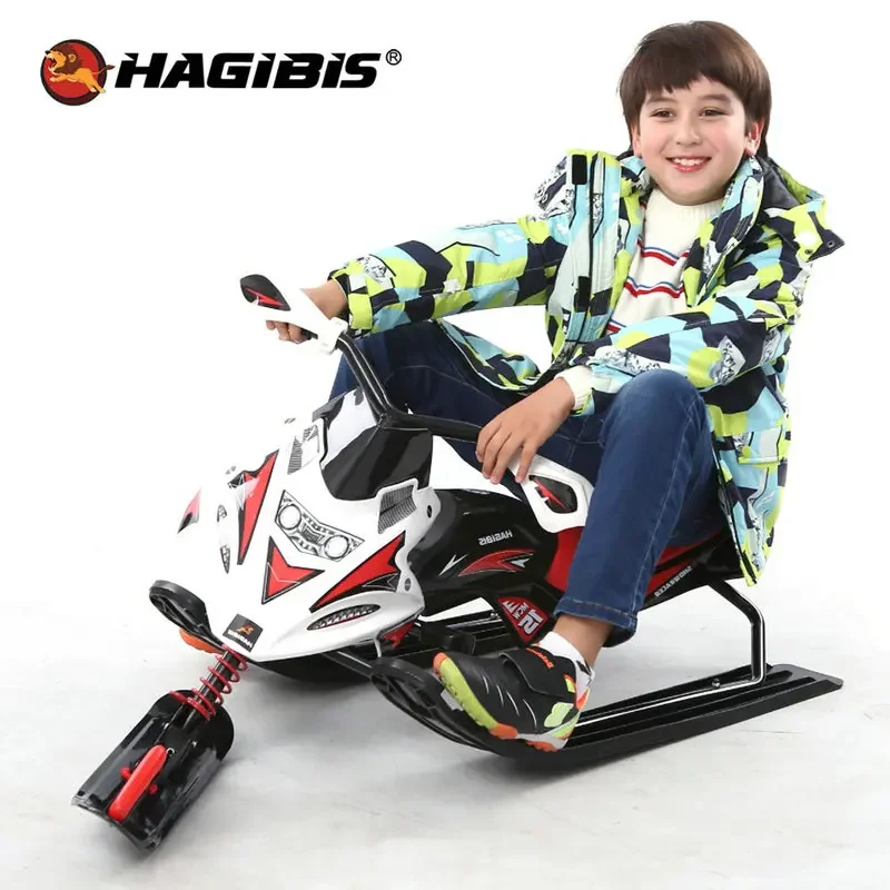 Snow Scooter with Brake Snowmobile Snow Moto Zip Minion And Slide On Grass
