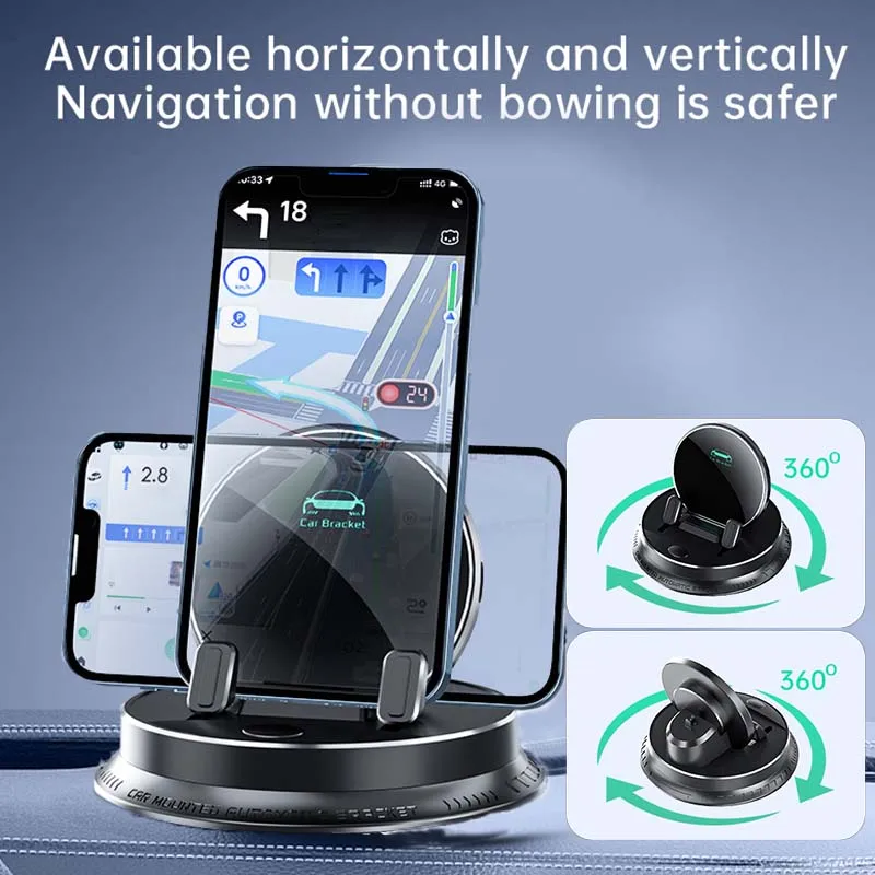 

Dashboard Car Phone Holder Universal 360° Rotation Silicone Phone Mount One-Handed Operation Phone Holder For Car Use