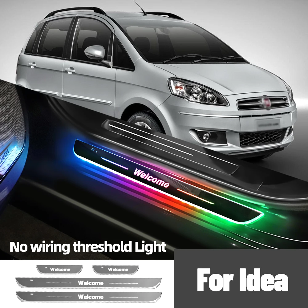 

For Fiat Idea 2004-2013 2009 2010 2011 2012 Car Door Sill Light Customized Logo LED Welcome Threshold Pedal Lamp Accessories