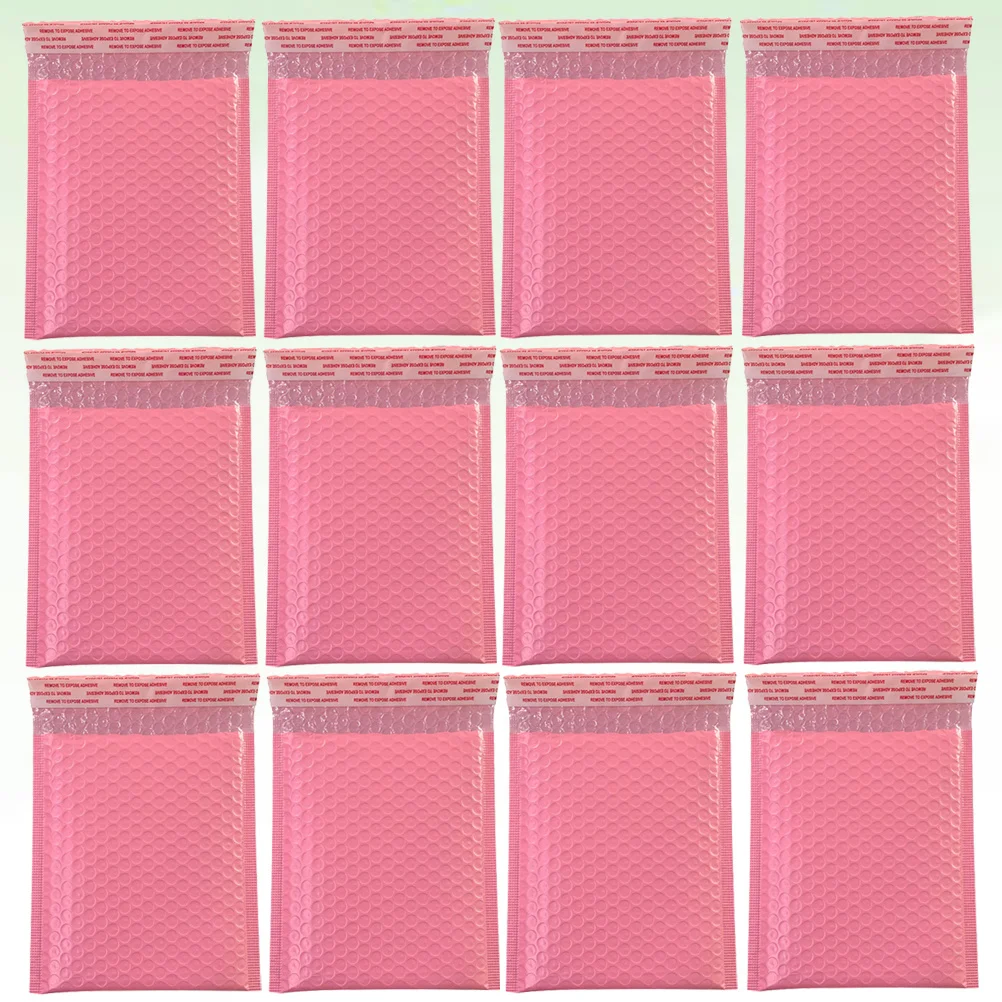 50 قطعة حقيبة فقاعة الارسال فيلم مقذوف 15X11 سنتيمتر الوردي مقاوم للماء للصدمات التعبئة والتغليف لمستلزمات مستحضرات التجميل