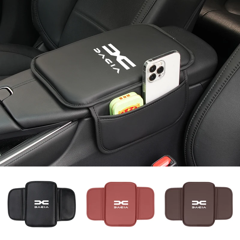 Adesivos para Carro, Almofada de Apoio de Braço, Capa Protetora de Console, Almofada de Armazenamento para Cotovelo para Dacia Duster Logan Sandero Lodgy Dokker Stepway Mcv 2