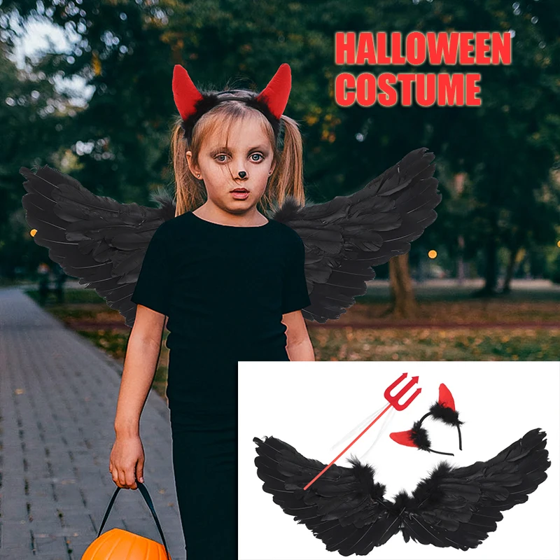 Wings Costume Medium Stylish Halloween Dress Role Play Suit Kids Comfortable Foldable Wing Prop Birthday