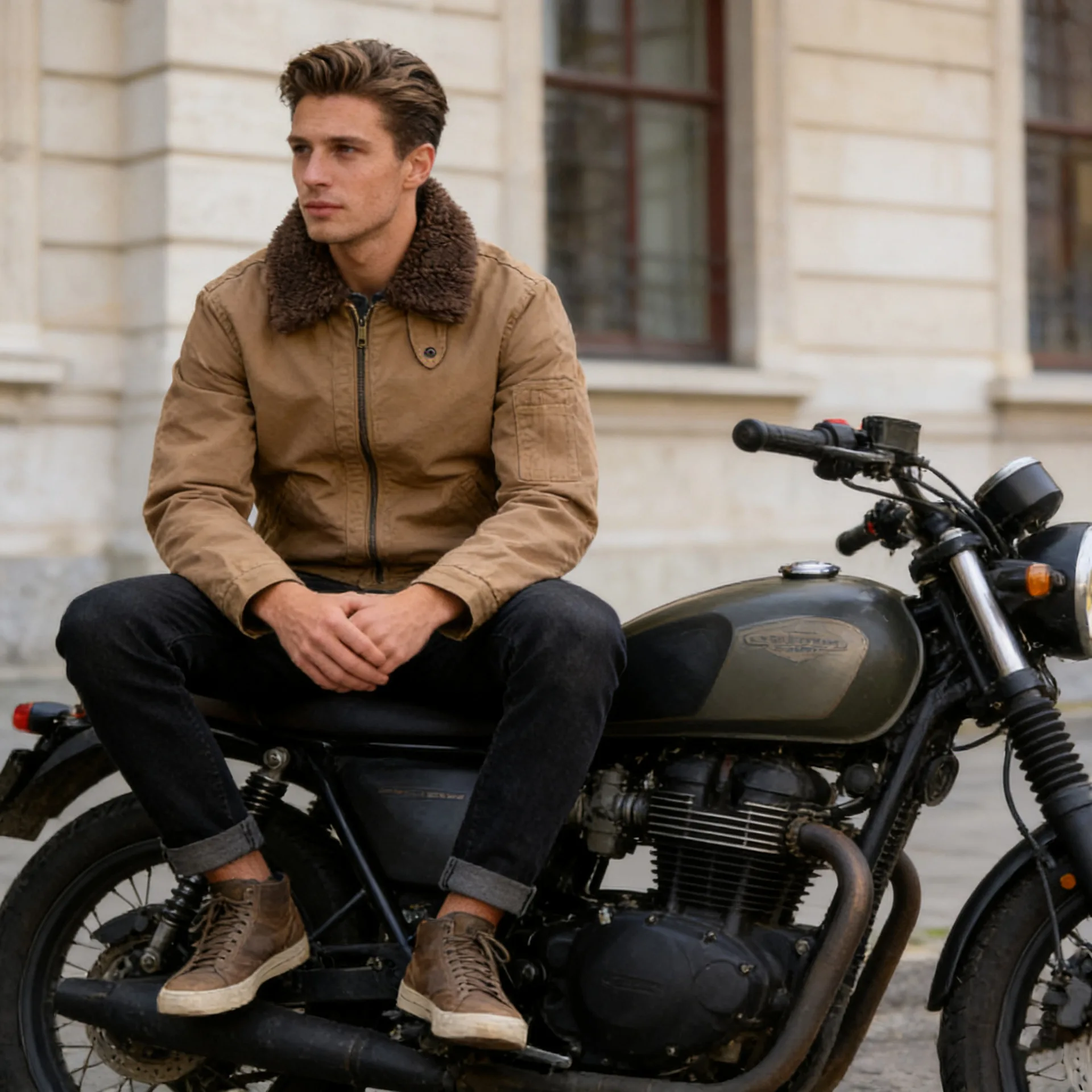 Summer New Fashion Men Solid Color Stand Collar Long Sleeve Casual Daily Simple Basic Pilot Jackets Male Trendy Coats Clothes