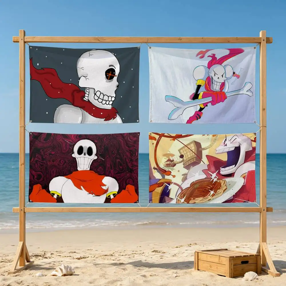 U-Undertale Papyrus Reflective  Flag Suitable For Party Club Outdoor Interior Wall Decoration Banner Fans Gift