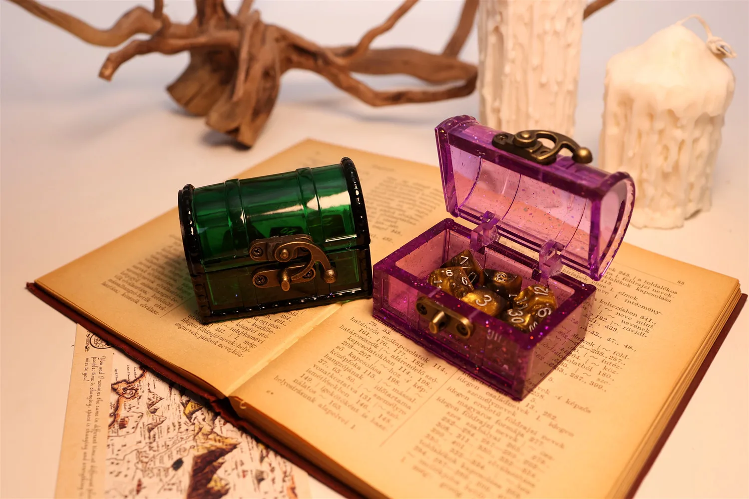 New Storage Box Epoxy Resin Mold Diy Jewelry Treasure Chest Dice Storage Box Mirror Silicone Mould Home Decoration