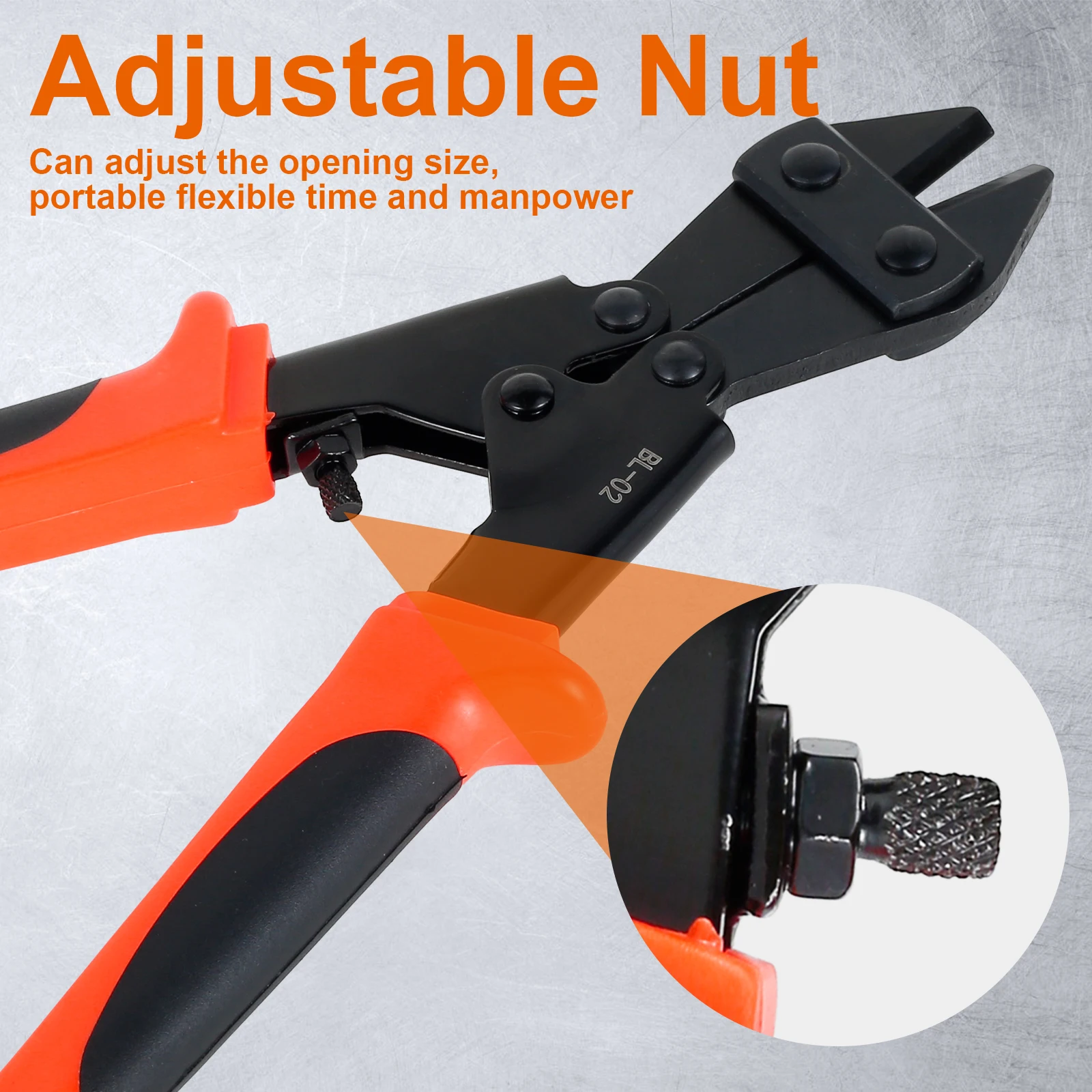 Heavy Duty Bolt Cutters Mini Bolt Croppers Anti-Slip High Strength Screw Cutter Pliers for Fencing Barbed Wire Nails and Screw