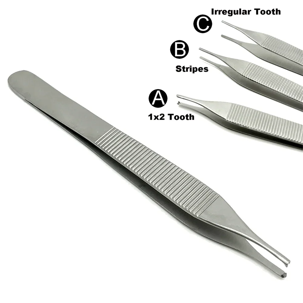 

Dental Tweezer Dressing Forceps Tool Dentist Stainless Steel Tissue Tweezer Dental Forcep Extraction Hemostat 1*2 Forceps