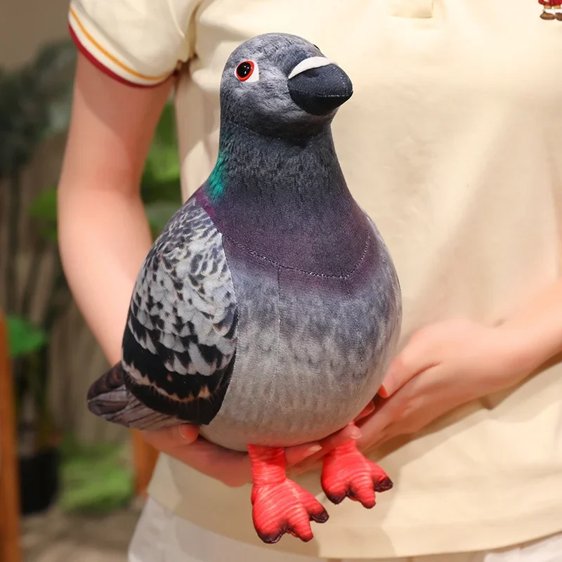 Realistic Rock Pigeon Plush Doll Lifelike Stuffed Bird Funny Prank Prop For April Fools Party Home Decor Novelty Gift