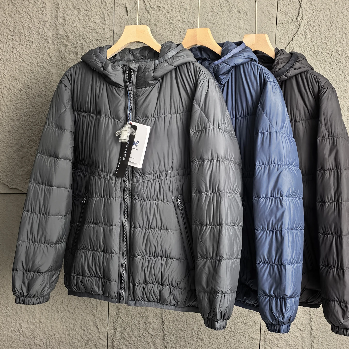 

Lightweight High-Loft 90 White Du down Winter Men's Hooded Jaet ort Versatile Warm Cold-resistant Outerwear