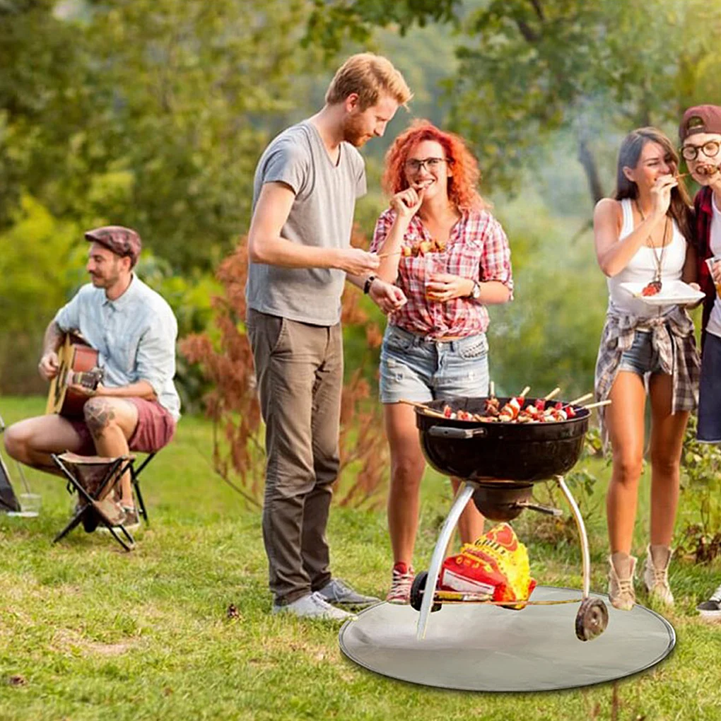 Camping Mat Fireproof Waterproof Grill Pad Outdoor Portable Lawn Barbecue Rug, 40 Inches