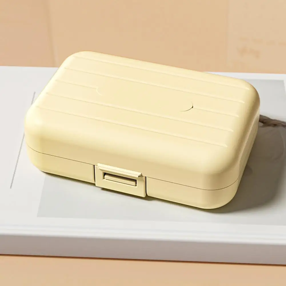 Travel Pill Organizer Moisture-proof Pill Organizer Box Capacity Medicine Storage Container Portable Multiple Compartment Sealed