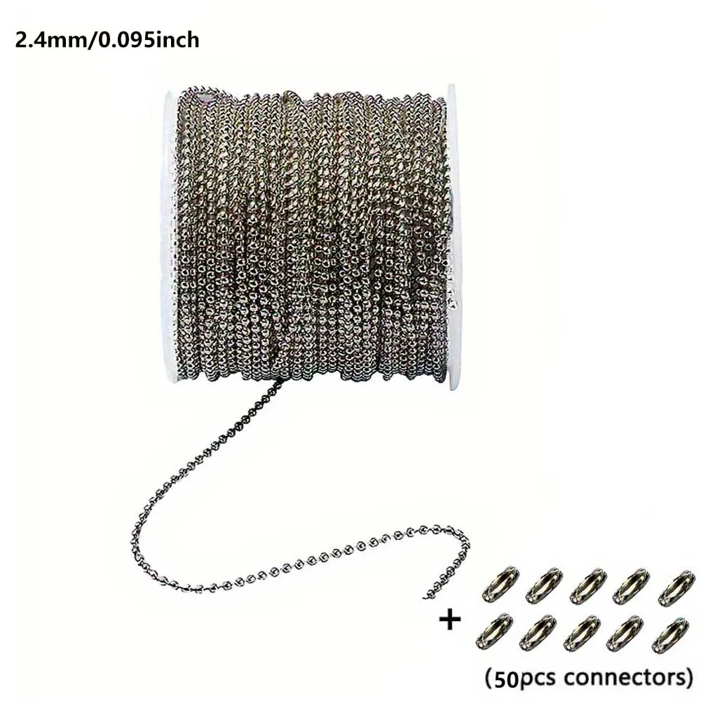 1roll Iron Beads Chain for DIY Jewelry Making