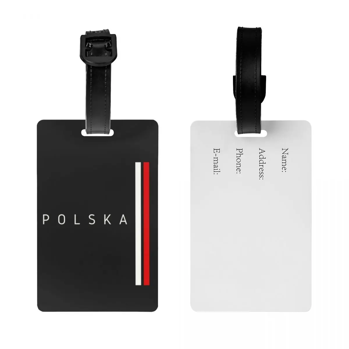 Tag bagasi bendera Polandia kustom untuk koper perjalanan Polska Polandia Pride penutup privasi Label ID