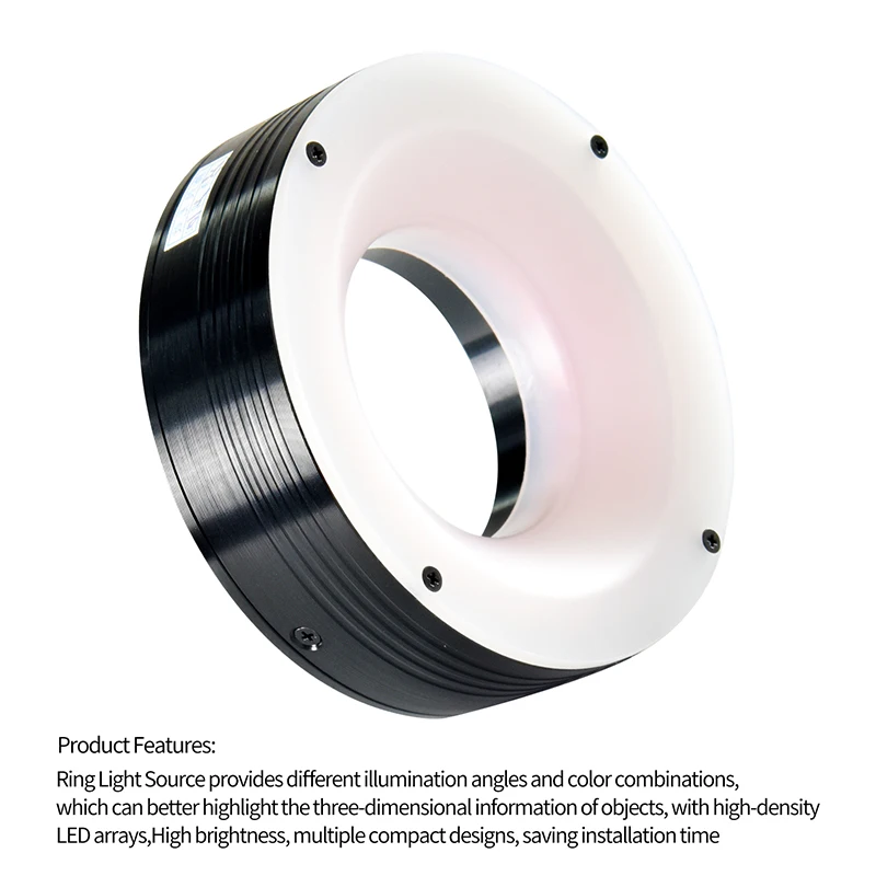 30° ring light Very good pointing Long- and close-range product inspection Visual appearance inspection light source 24V