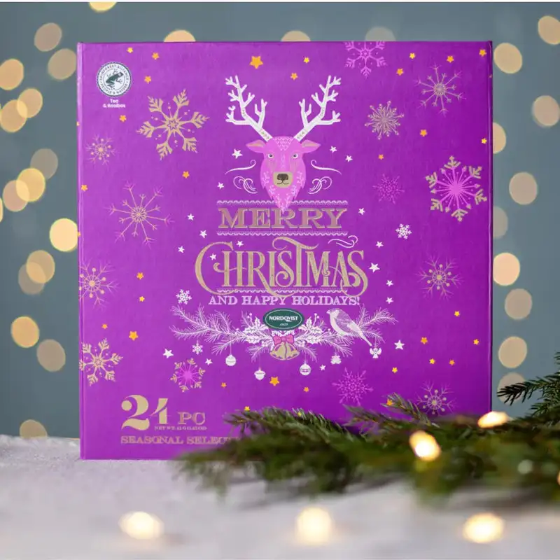 Customization.24 Days Empty Gift Cosmetic Perfume Boxes for Packaging Custom Advent Calendar Box