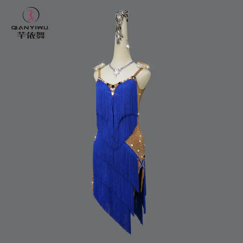 Nuevo traje de baile latino, ropa de graduación, vestido de fiesta para mujer, Falda corta de salón, Ropa de baile de escenario para niña, traje de Carnaval de noche 2025