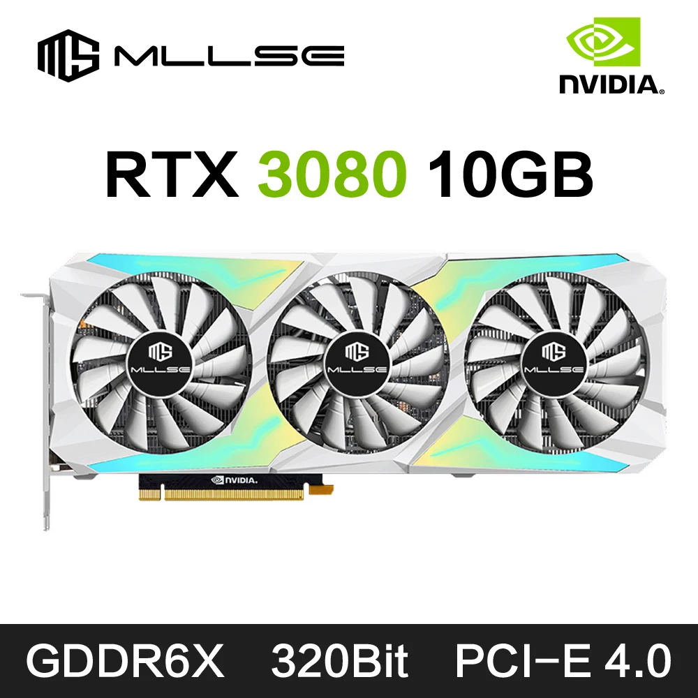 

MLLSE RTX 3080 10 ГБ Placa de estilo NVIDIA Jogo GPU 8Pin + 8Pin GDDR6X 320bit DP * 3 PCI-E 4.0x16 rtx3080 10 ГБ Бразилия