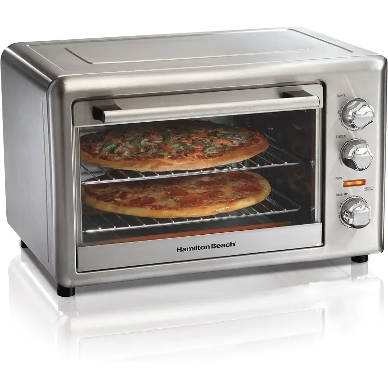 Hamilton Beach 31107D Convection Countertop Toaster Oven with Rotisserie, Extra-Large, Black and Stainless