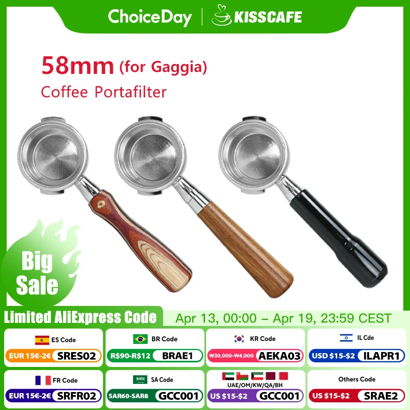 

58MM Coffee Bottomless Portafilter For GAGGIA Classic Pro Naked Filter Basket Espresso Machine Accessories Maker Barista Tools