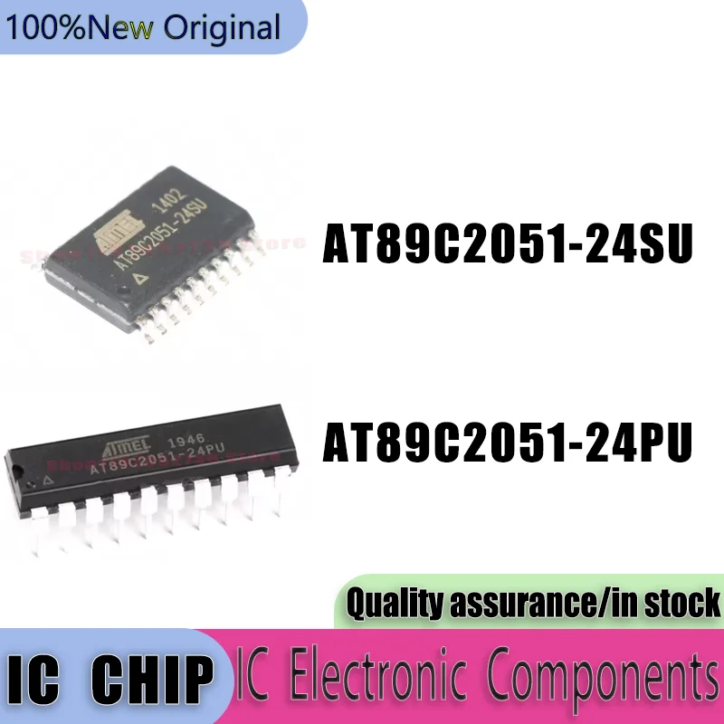 5PCS New Original AT89C2051-24SU AT89C2051-24PU AT89C2051 24SU 24PU  Quality Assurance In Stock IC CHIP