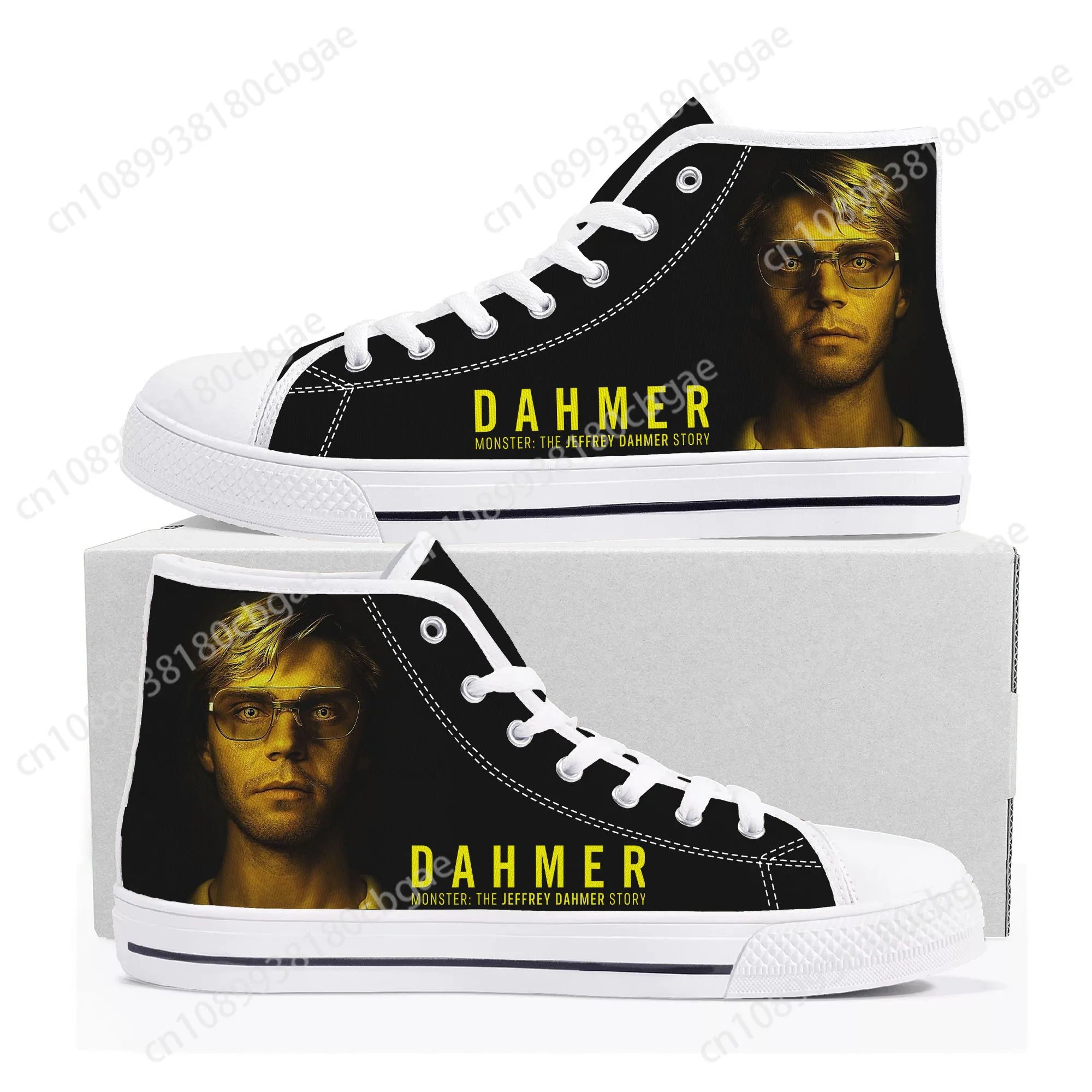 

Jeffrey Dahmer High Top Sneakers Mens Womens Teenager High Quality Monster-Serial Killer Canvas Sneaker Shoe Casual Custom Shoes