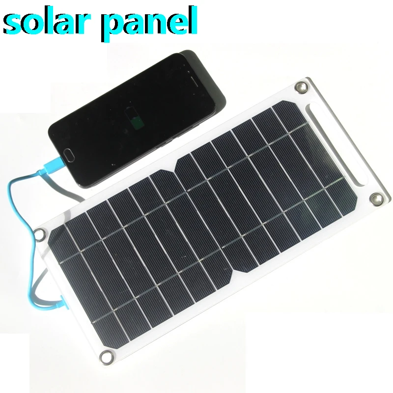 10W Solar Kit 5V Outdoor Solar Mobile Phone Charging Panel Flexible Solar Panel Backpack Solar Charger