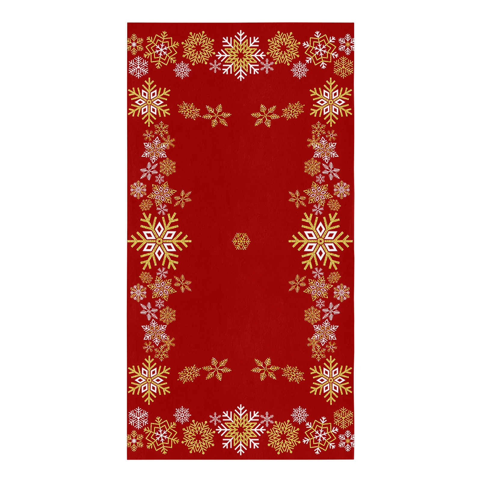 Christmas Winter Snowflake Texture Red Soft Microfiber Kitchen Towel Absorbent Clean Dish Cloth Towels Kichen Cleaning Supplies