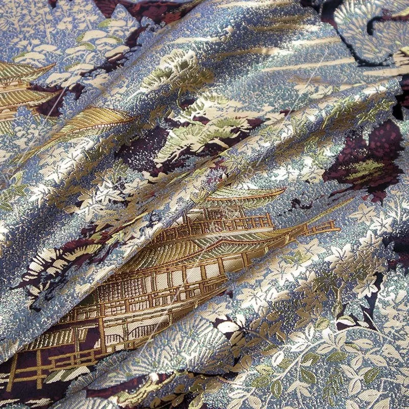 The fabric of new Chinese-style Hanfu wedding dress and ancient-style skirt which imitates brocade Xizhen weaving style