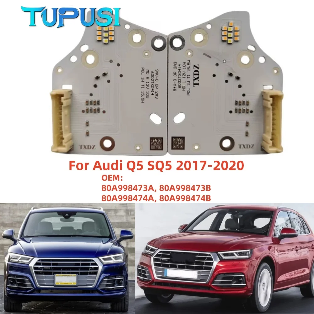 

WhiteLED DRL Boards for Audi Q5 SQ5 2018-2020 Car Headlight Daytime Running Light Turn Signal Lamp Board 80A998473B 80A998474B