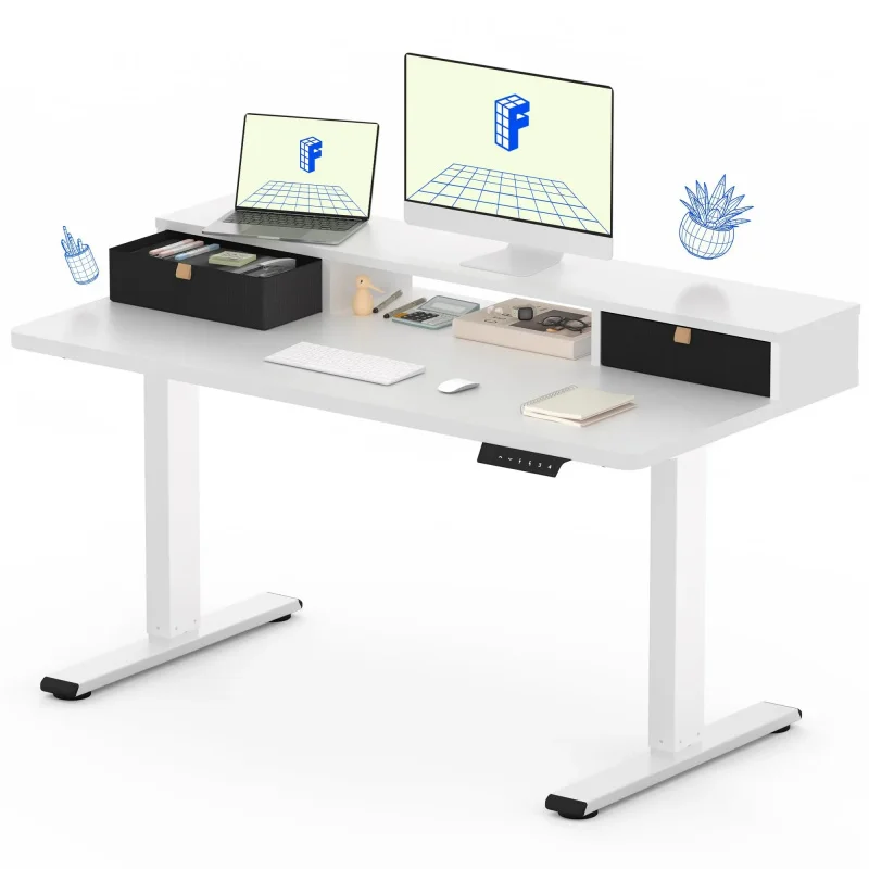 custom.MUCENG Office Height-Adjustable Standing Desk Frame Modern Single Motor Sit-Stand Professional Workspa