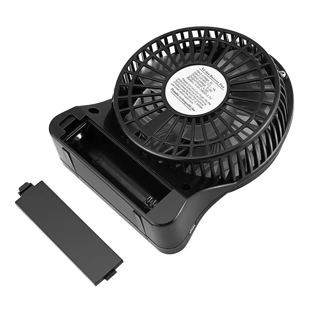 Portable Mini LED Fan Air Cooler Battery Operated USB Charging Desktop 3 Mode Speed Regulation LED Lighting Function