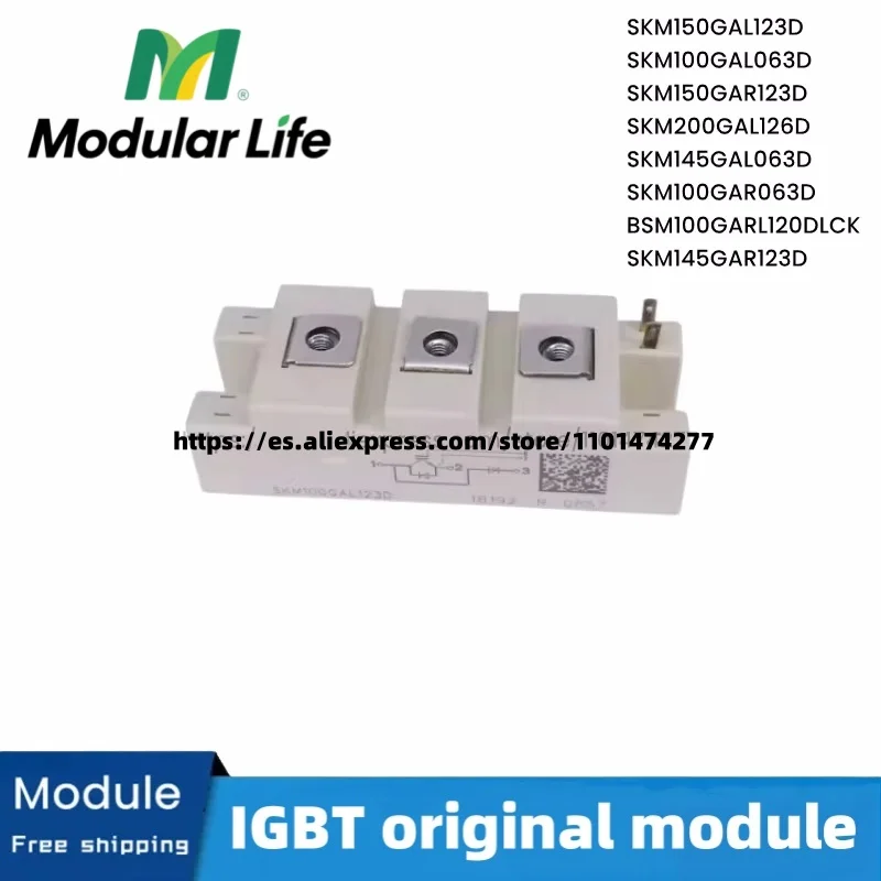 SKM150GAL123D SKM100GAL063D SKM150GAR123D SKM200GAL126D SKM145GAL063D SKM100GAR063D BSM100GARL120DLCK IGBT Original module