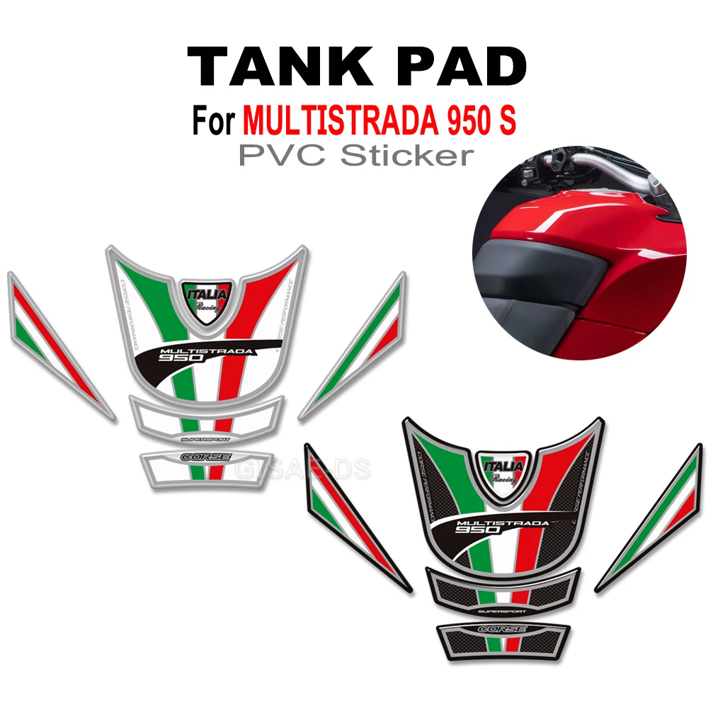 

Motorcycle Stickers For Ducati MULTISTRADA 950 S 950S Decals Gas Fuel Oil Kit Knee Tank Pad Protector Sticker