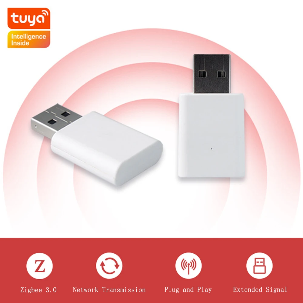 1PCS Tuya ZigBee 3.0 Signal Repeater USB Extender For Smart Life Zigbee Sensors Expand 20-30M Mesh Home Assistant Automation