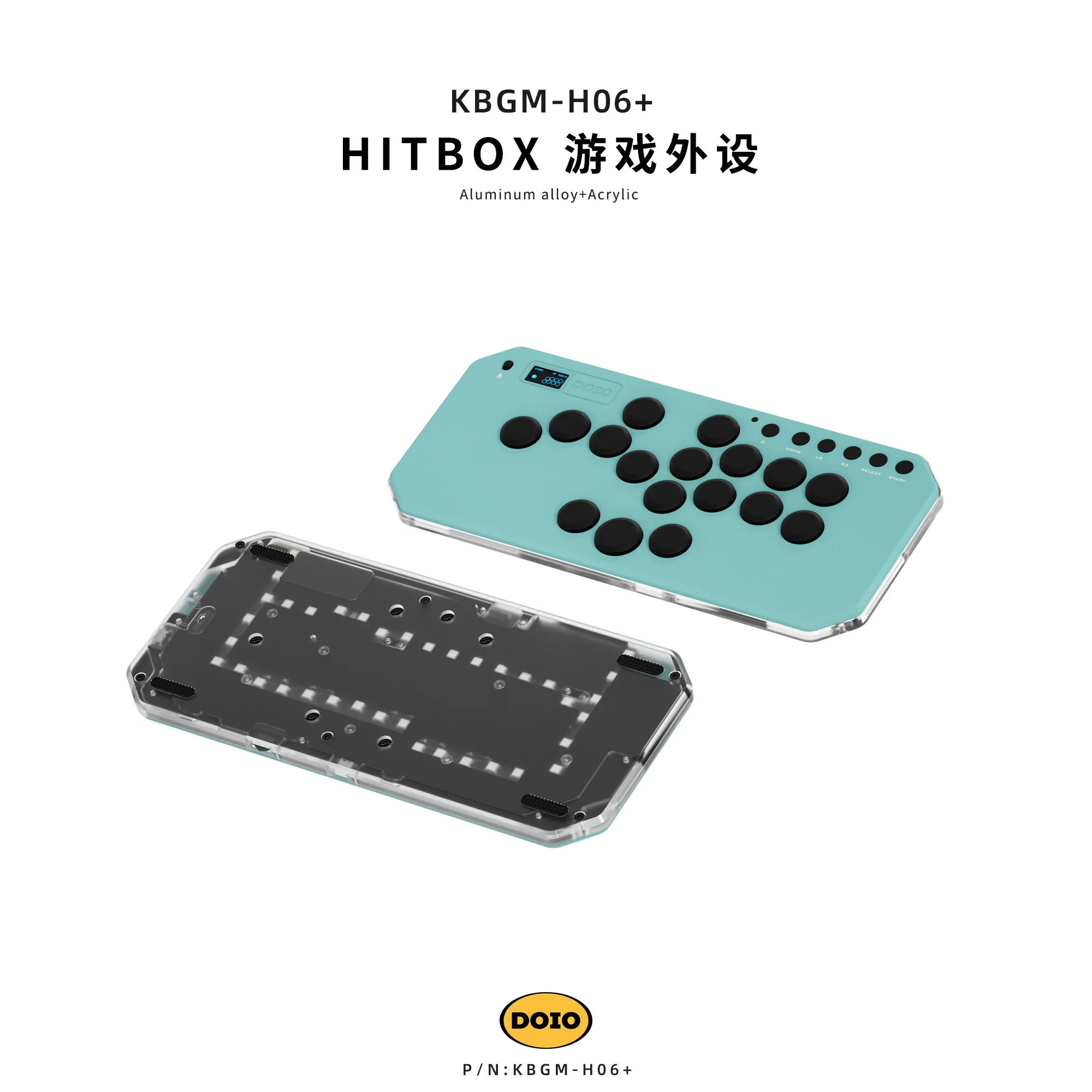 DOIO KBGM-H06+ Mechanical Keyboard Wired HITBOX Portable for