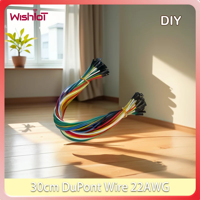 

30cm DuPont Wire 22AWG 2.54mm Silicone Material Gold-plated Terminals High-temperature Test Mmale and Female Wire #T3