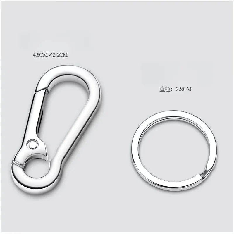Hot For 5PCS Classic Gourd Buckle Keychain Stainless Steel Men Women Waist Hanging KeyChain Car  Carabiner Shape Keychain Anti-l