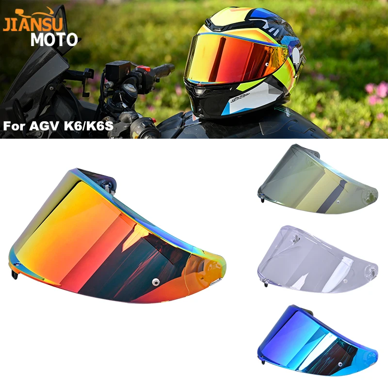 

K6S Viseiras Capacete Helmet Full Face Shield Visor Windshield for AGV K6 High Toughness High Strength Sunshield Lens Glasses