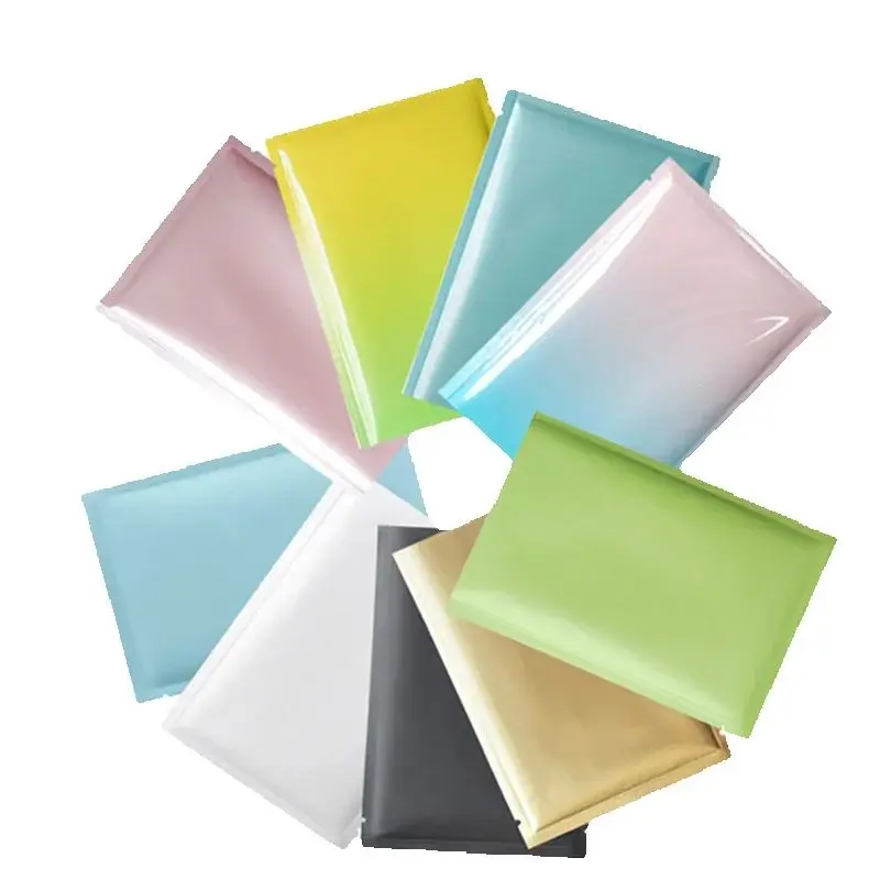 200PCS Matte Open Top Aluminum Foil Bag DIY Custom Logo Sugar Powder Tea Herbal Chocolate Butter Heat Sealing Packaging Pouches
