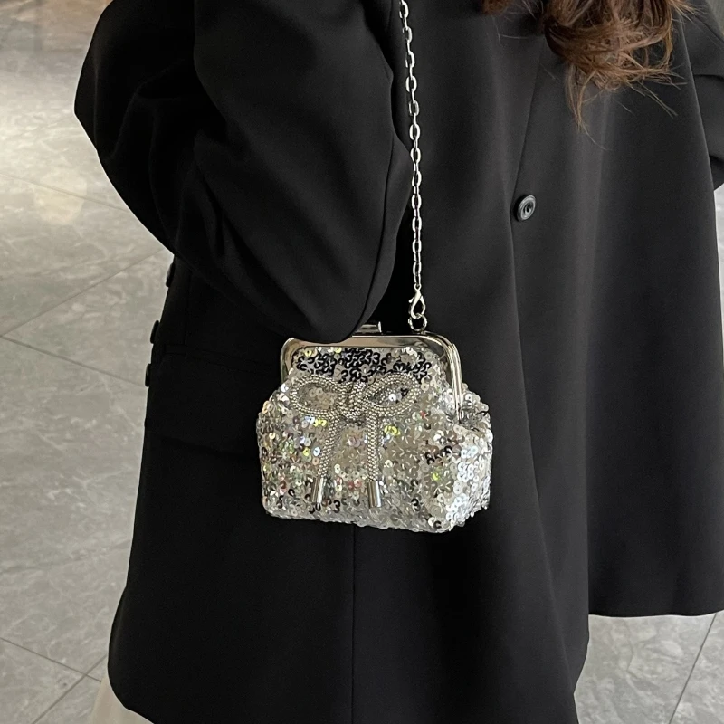 

Модные женские сумки через плечо с блестками, кошелек и сумки, сумка для наушников с цепочкой, сумка для мамы и ребенка, дизайнерские сумки для девочек, сумка