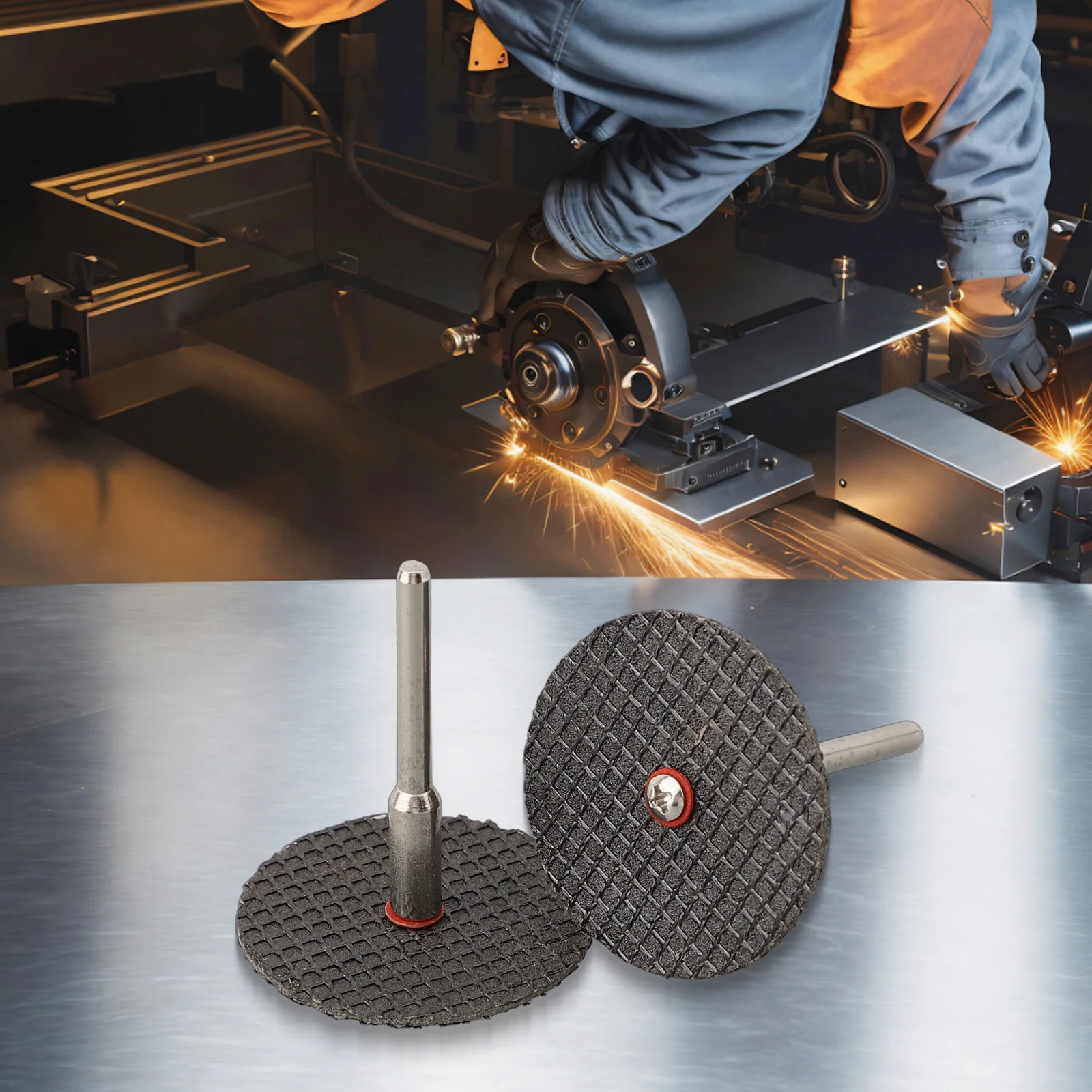 10pcs Grinding Discs Abrasive Cutting Disc 32mm With Mandrels Grinding Wheels Saw Blades Metal Cutting Rotary Tools Accessories