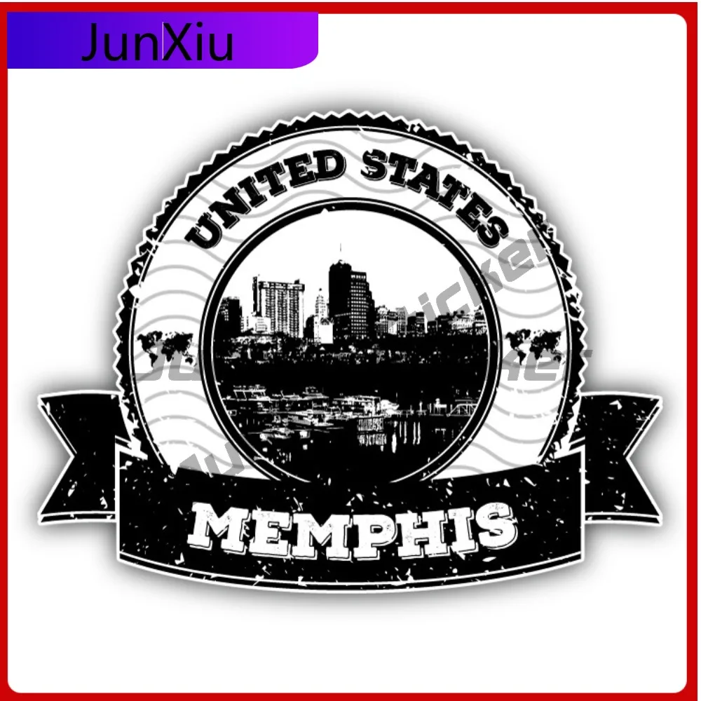 

Memphis United States Creative Sticker Stamp Travel Car Decal Bumper Stickers For SUVs Funny Style Motorcycle Use Waterproof
