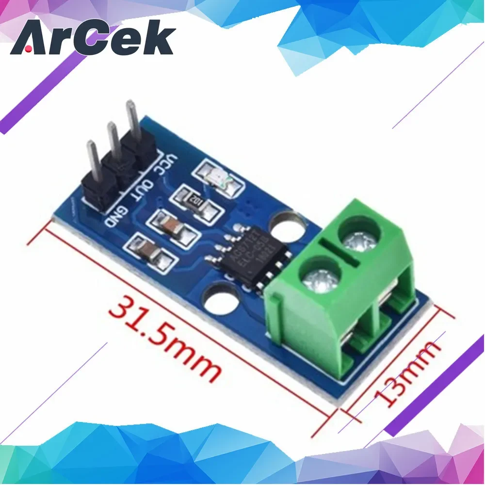 Hot Verkoop Acs712 5a 20a 30a Range Hal Huidige Sensor Module Acs712 Module Voor Arduino 5a 20a 30a