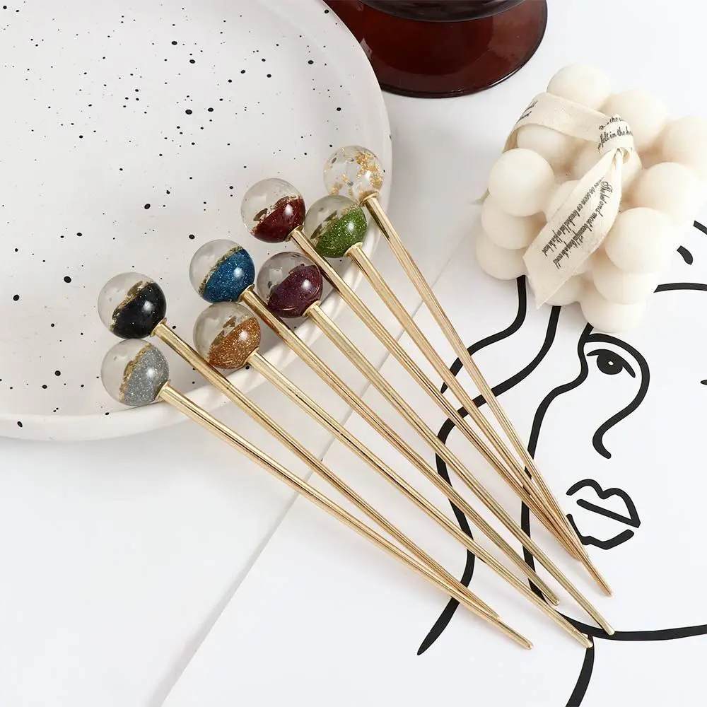 

Chic Gifts Gold Foil Metal Japan Women Hair Clasp Hairpin Hair Accessories Hair Stick