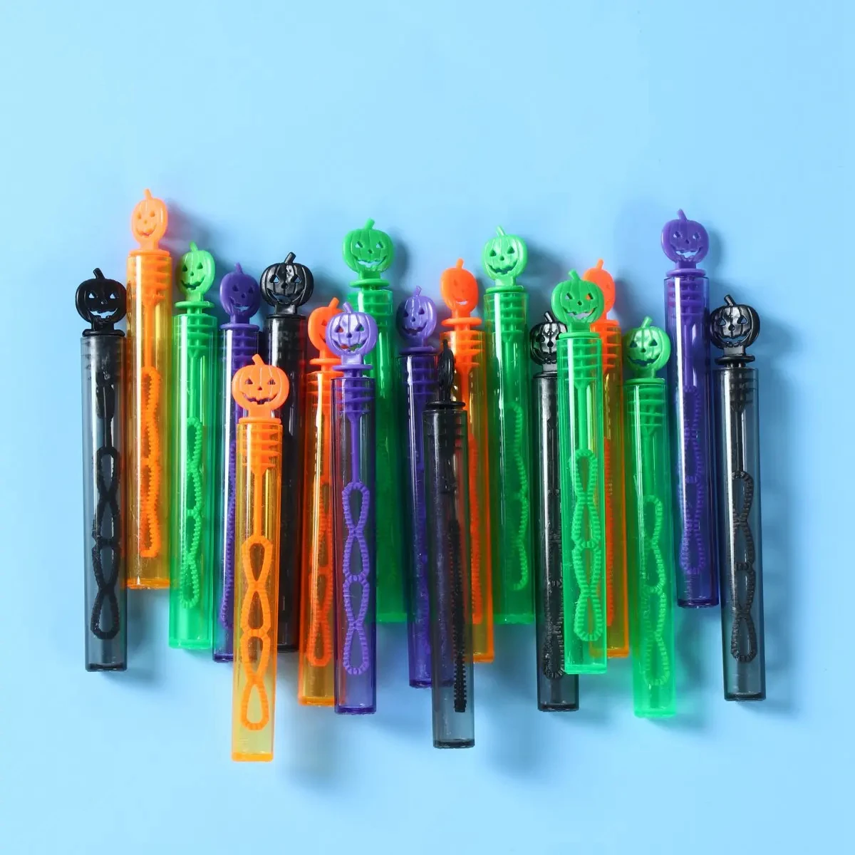 10/20pcs Halloween Pumpkin Soap Bubble Tube Happy Halloween Party Decorations Ghost Festival Horror Party Supplies
