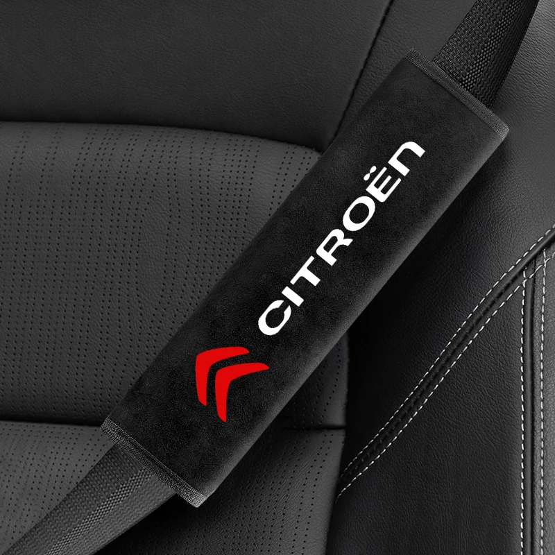 Car Interior Supplies Suede Fluff Seat Belt Cover Shoulder Neck Protection For Citroen C4 C3 C5 C1 C2 Berlingo C-Elysee