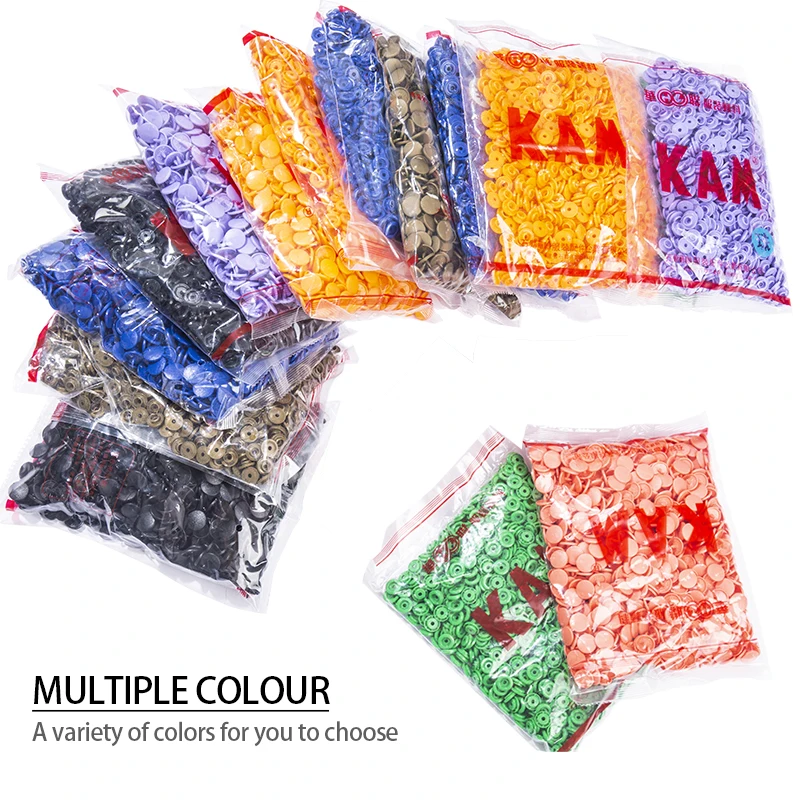 Wholesale 1000Sets Matte Plastic Snaps Button Fasteners T3/10mm T5/12.4mm Button Resin Garment Accessories for Baby Cloth