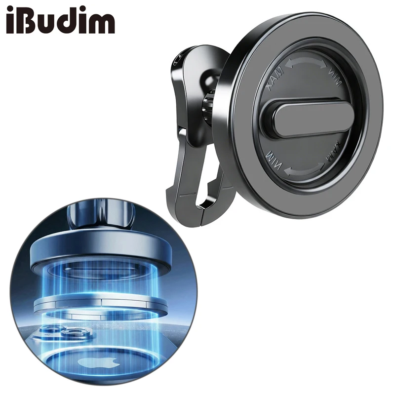 Magnetic Car Air Vent Phone Holder N52 Strong Magnets Car Air Outlets Cell Phone Mount Clip for MagSafe iPhone 17 Samsung Xiaomi