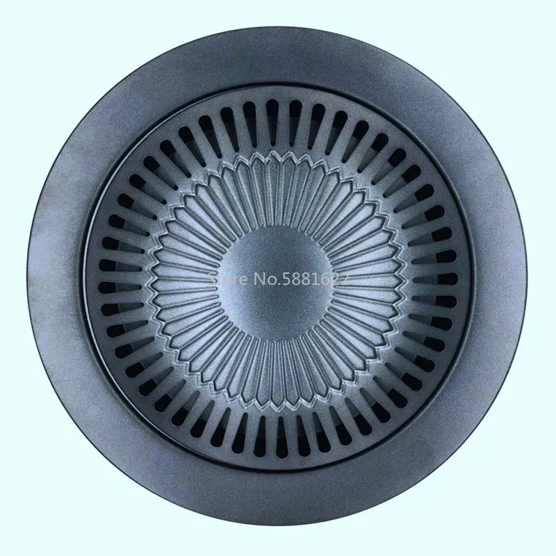 Korean Portable Outdoor Smokeless BBQ Grill Pan - Household Gas Stove Top Roasting Cooking Tool Set for Healthy Cooking