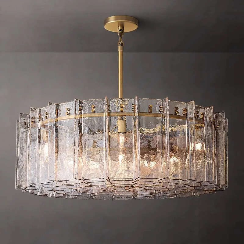 Elevate Your Living Room With Our Luxury American Retro E14 Led Chandelier High-end Pendant Light Brass Chrome Dimming Function